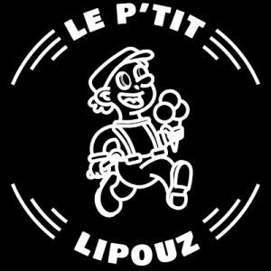 Le p'tit Lipouz logo blanc sur noir